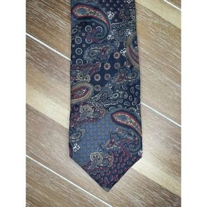 Bill Blass Men's Green 100% Silk Paisley Neck Tie